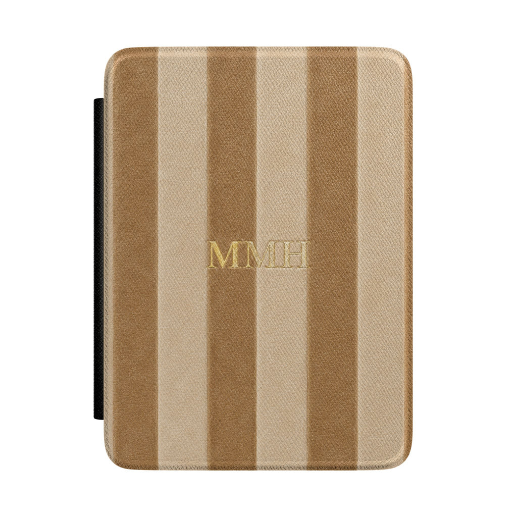 PERSONALIZED CUSTOM NAME CAMEL STRIPES INITIALS CASE HARDCOVER