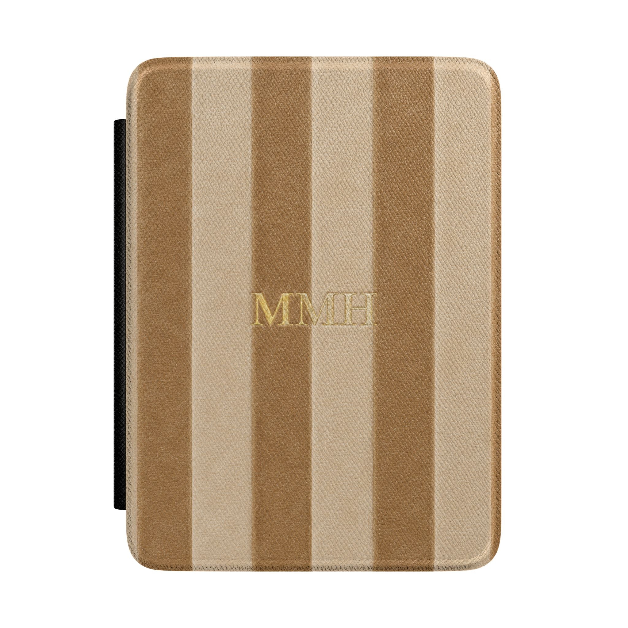 PERSONALIZED CUSTOM NAME CAMEL STRIPES INITIALS CASE HARDCOVER