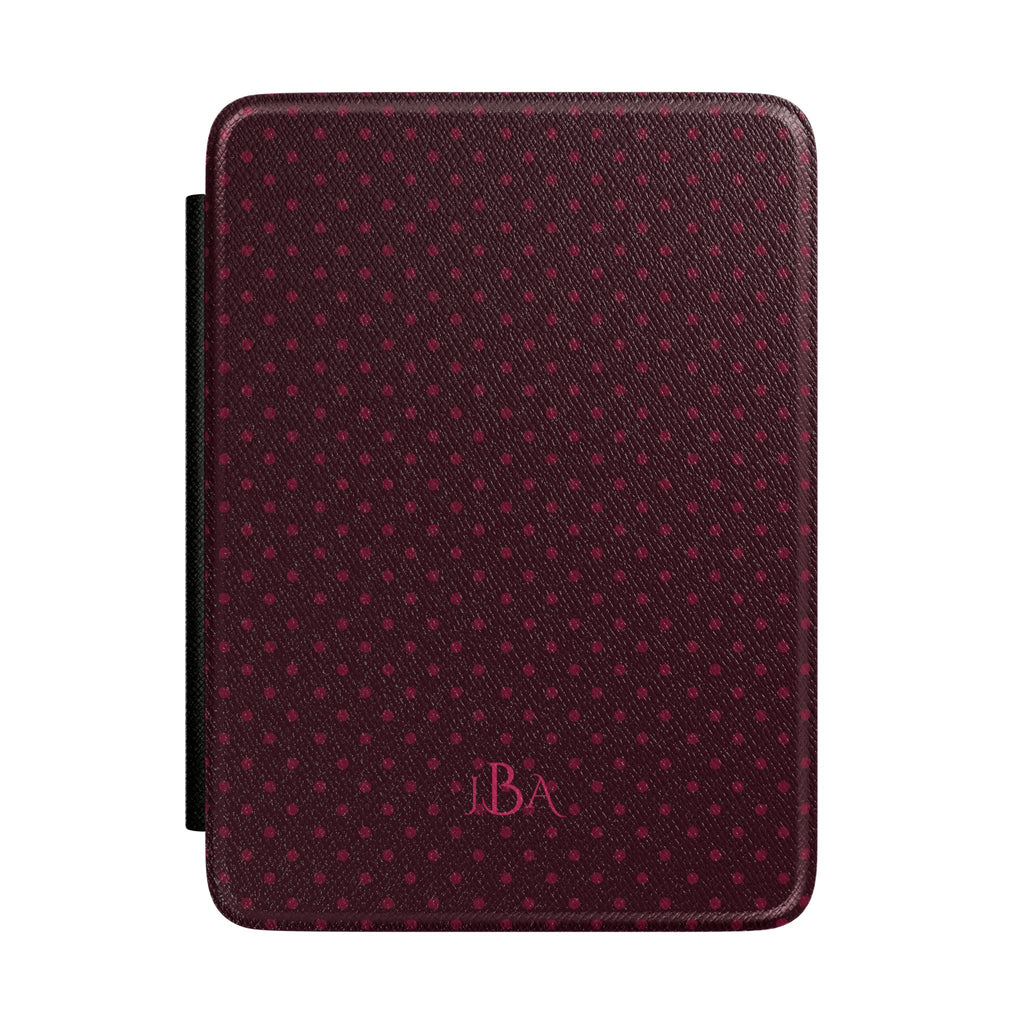 PERSONALIZED CUSTOM NAME PLUM POLKA DOTS MONOGRAM INITIALS CASE HARDCOVER