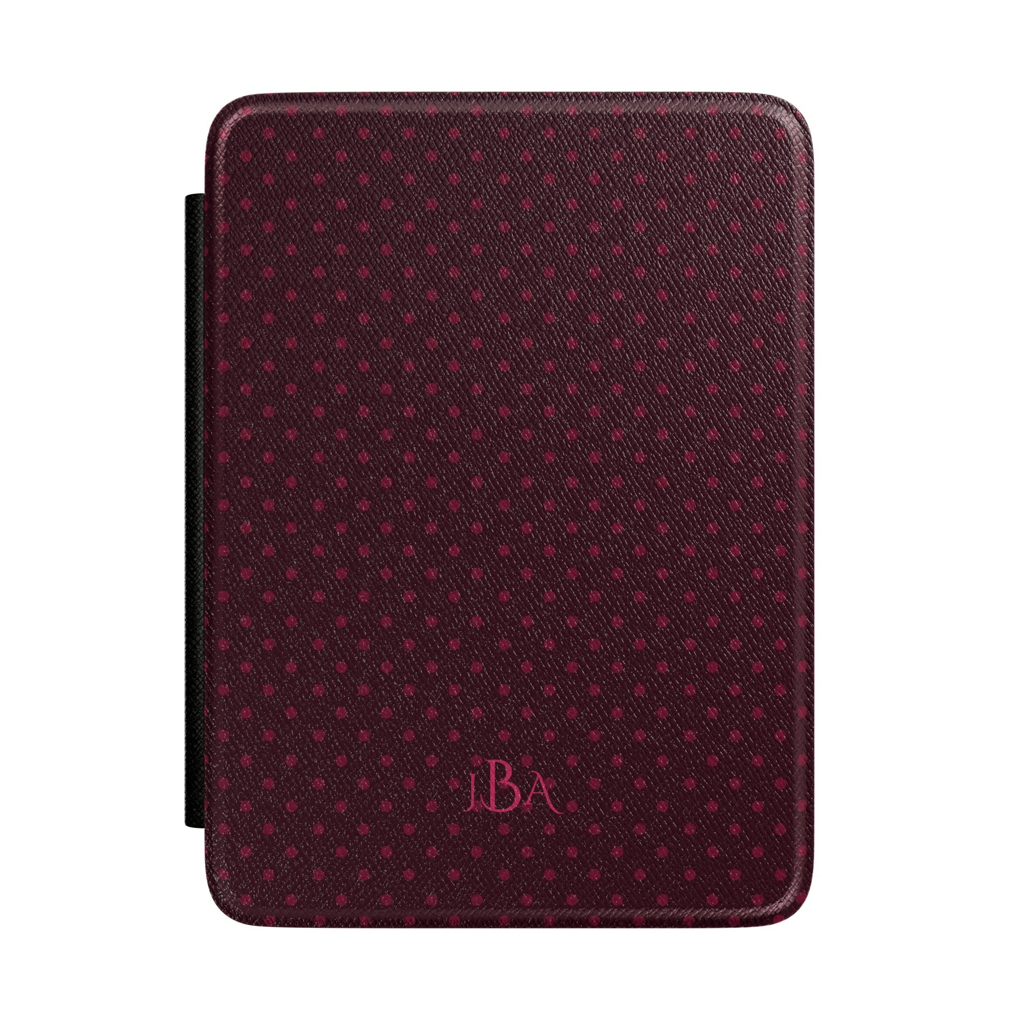PERSONALIZED CUSTOM NAME PLUM POLKA DOTS MONOGRAM INITIALS CASE HARDCOVER