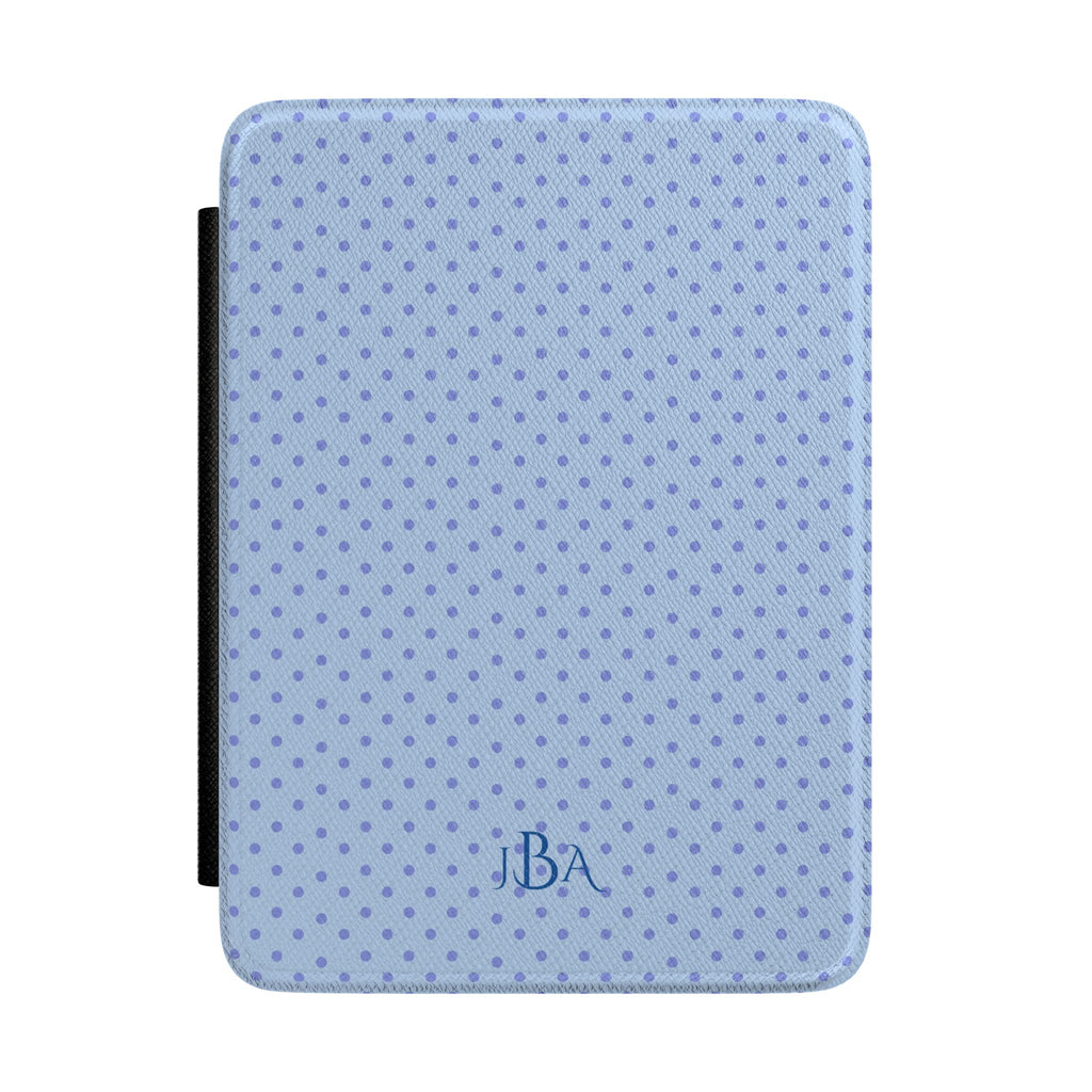 PERSONALIZED CUSTOM NAME BLUE POLKA DOTS MONOGRAM INITIALS CASE HARDCOVER