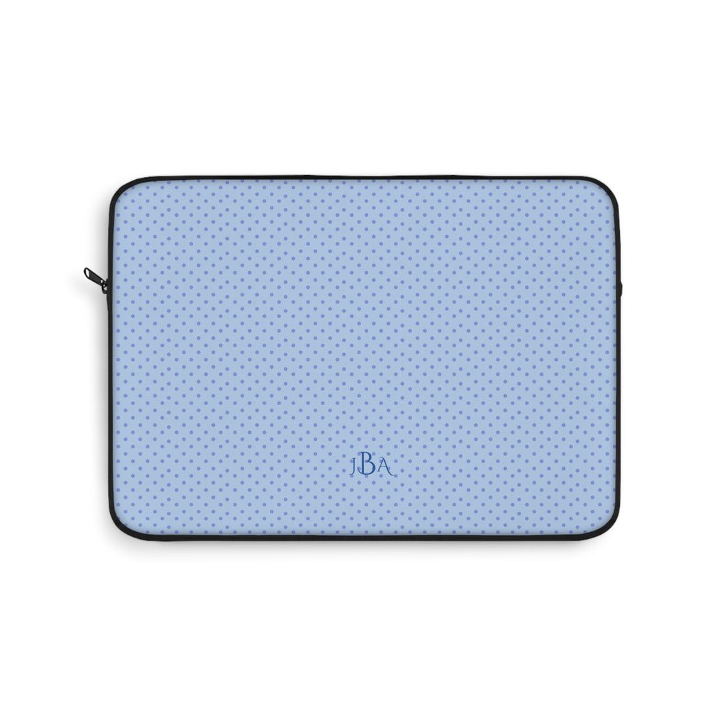PERSONALIZED NAME CUSTOM BLUE POLKA DOTS KINDLE IPAD & LAPTOP SLEEVE