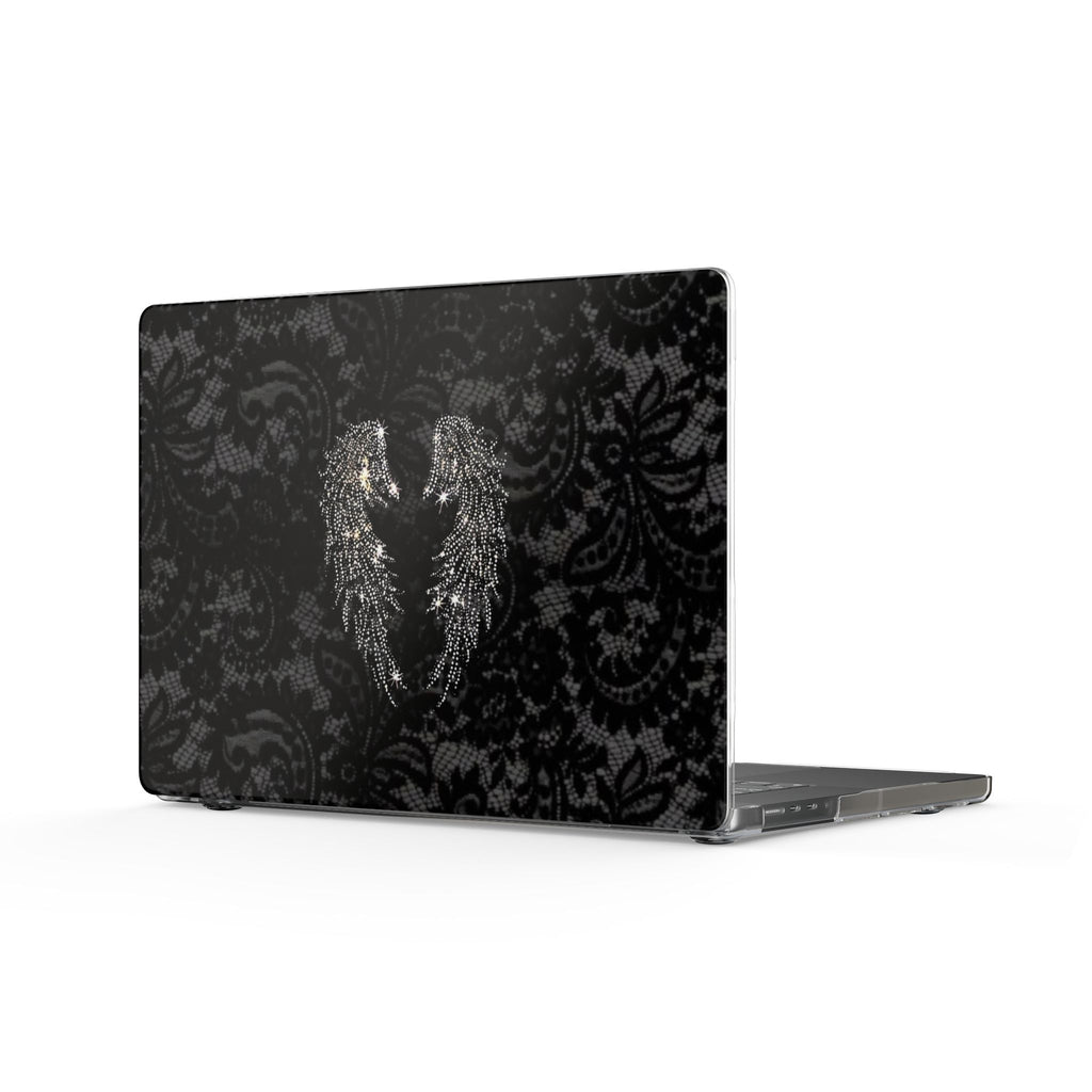 BLACK LACE ANGEL WINGS MACBOOK COVERS