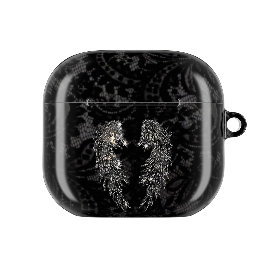 BLACK LACE ANGEL WINGS AIRPOD CASE