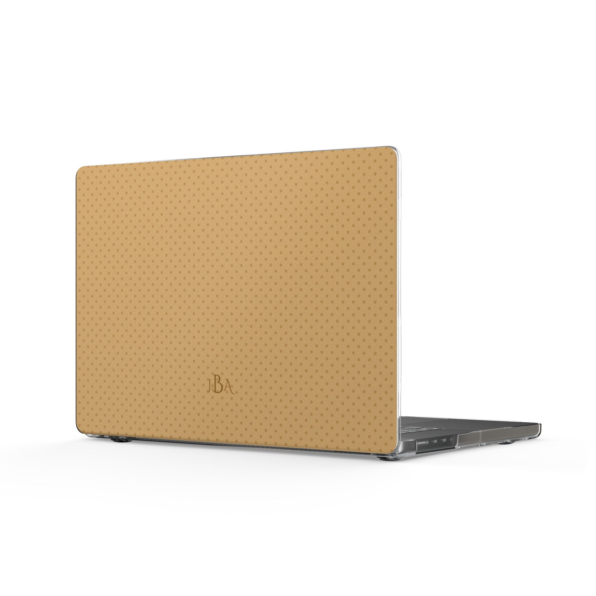 PERSONALIZED NAME CUSTOM CAMEL POLKA DOTS MONOGRAM INITIALS MACBOOK COVERS