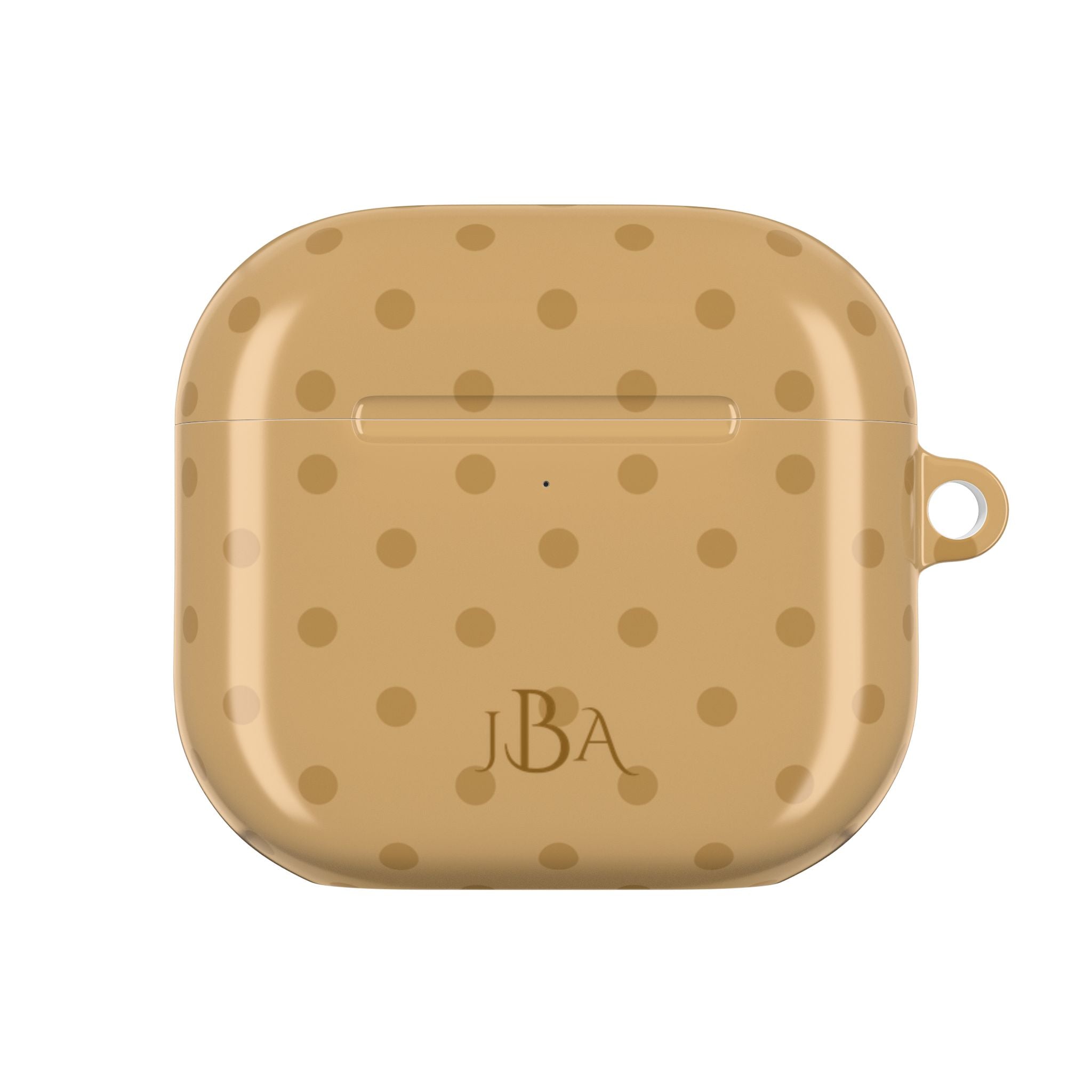 PERSONALIZED NAME CUSTOM CAMEL POLKA DOTS INITIALS AIRPOD CASE