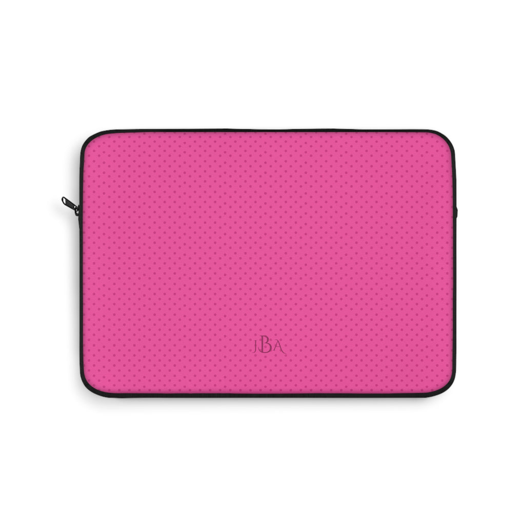 PERSONALIZED NAME CUSTOM FUCHSIA PINK POLKA DOTS KINDLE IPAD & LAPTOP SLEEVE