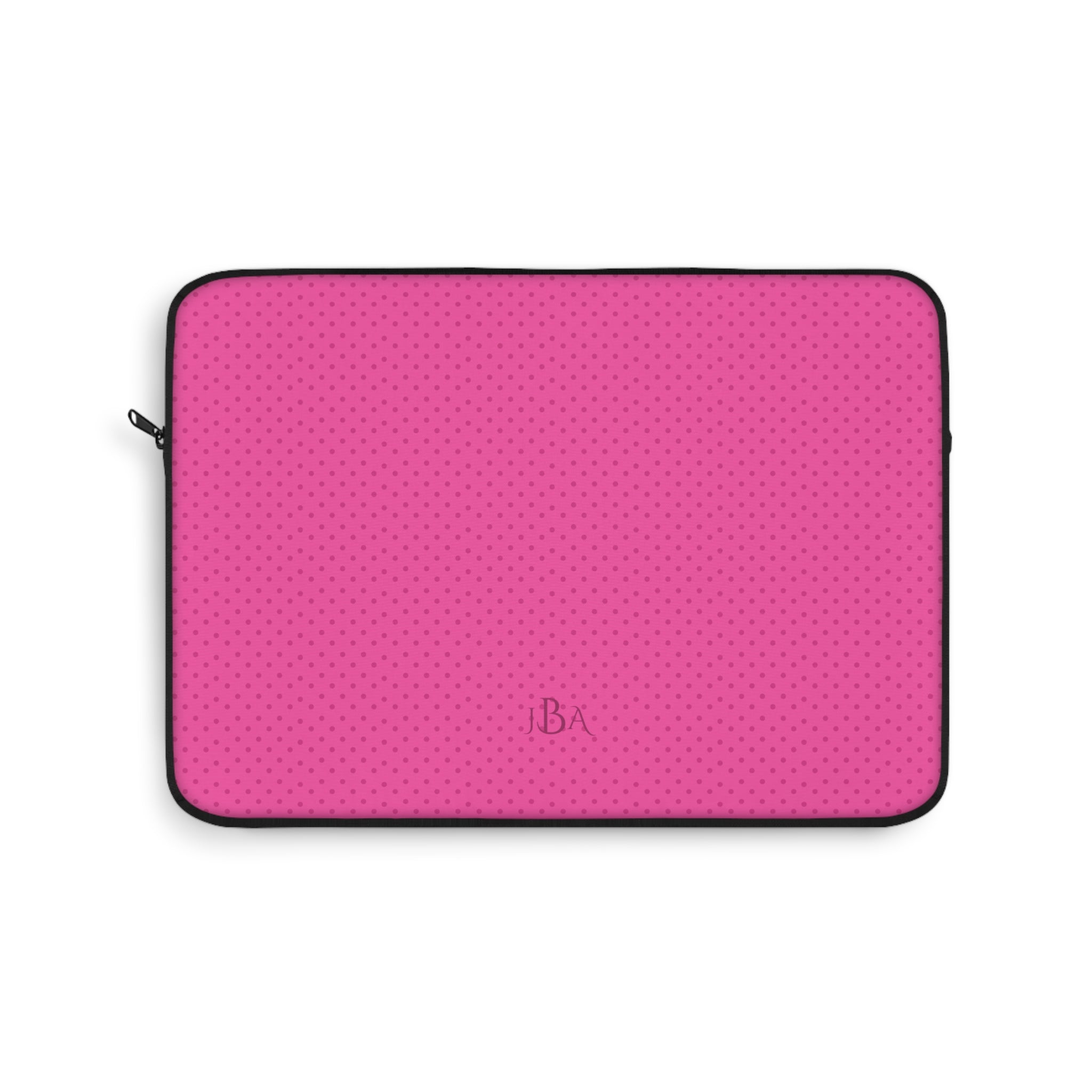 PERSONALIZED NAME CUSTOM FUCHSIA PINK POLKA DOTS KINDLE IPAD & LAPTOP SLEEVE