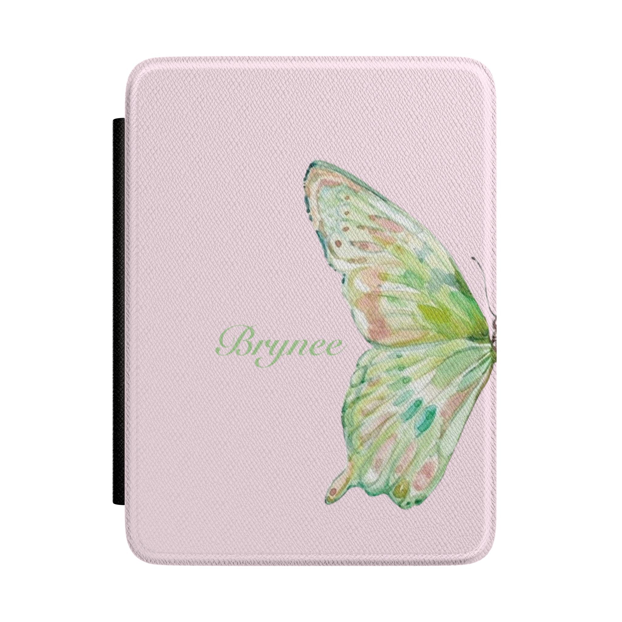 PERSONALIZED CUSTOM NAME PINK BUTTERFLY KINDLE CASE HARDCOVER