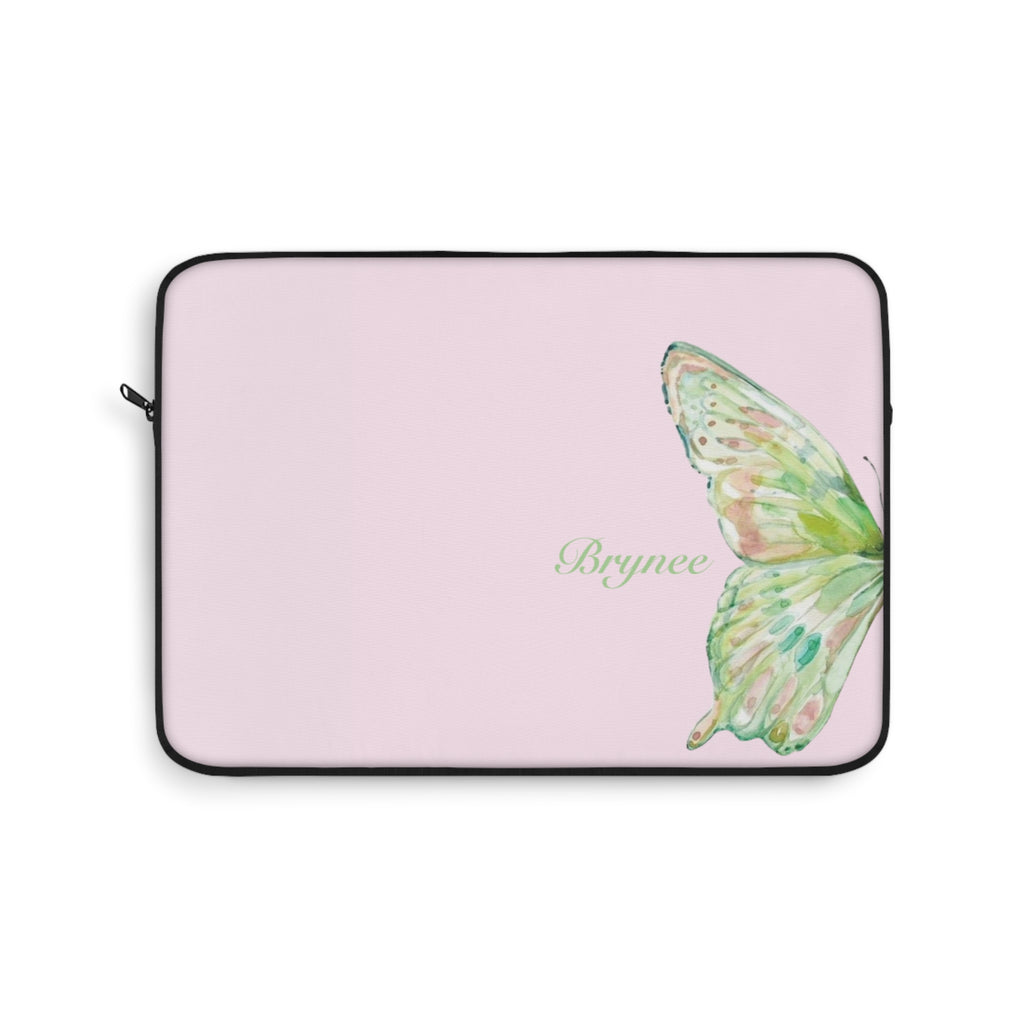 PERSONALIZED NAME CUSTOM PINK BUTTERFLY KINDLE IPAD & LAPTOP SLEEVE