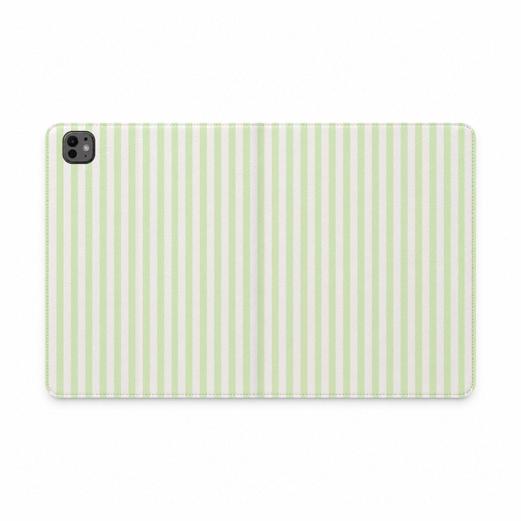 GREEN SOFT SERVE STRIPED IPAD TABLET FOLIO CASE