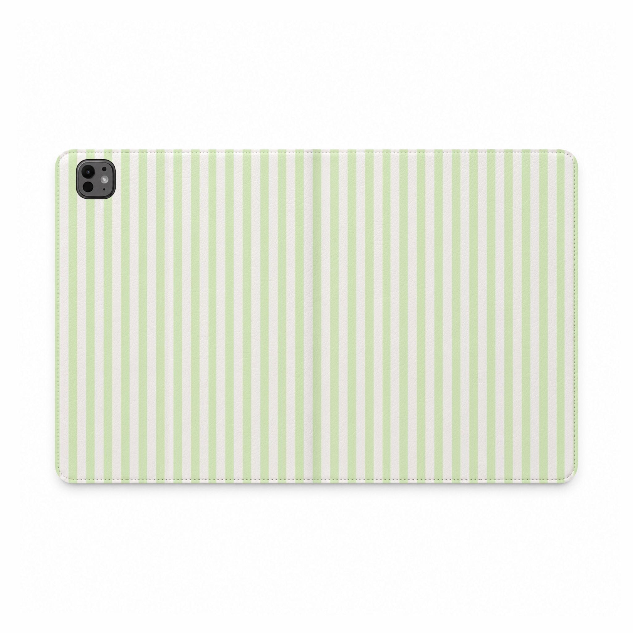GREEN SOFT SERVE STRIPED IPAD TABLET FOLIO CASE