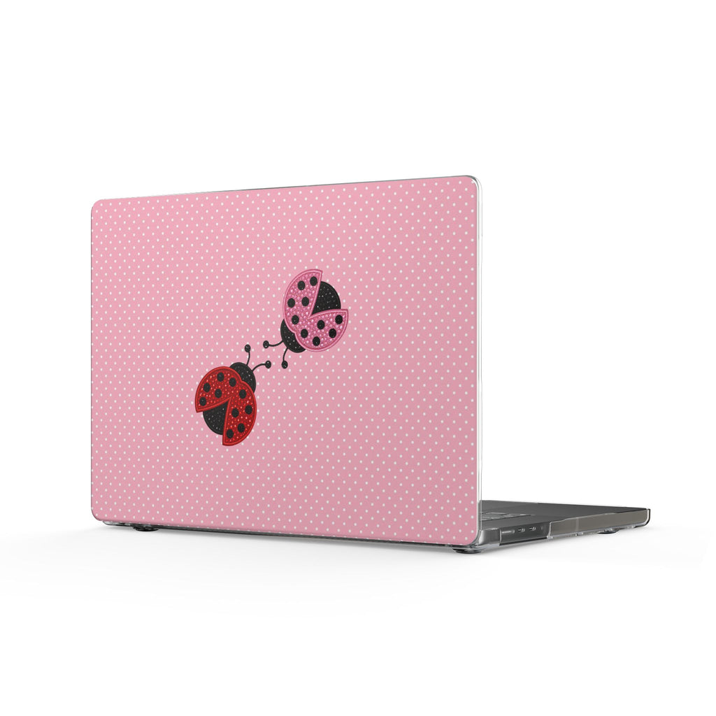MR. AND MRS. LOVEBUG PINK POLKA DOTS MACBOOK COVERS