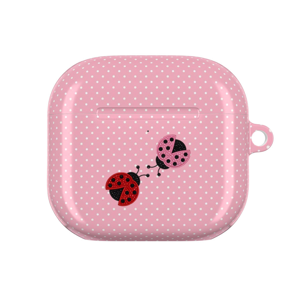 MR. AND MRS. LOVEBUG PINK POLKA DOTS AIRPOD CASE