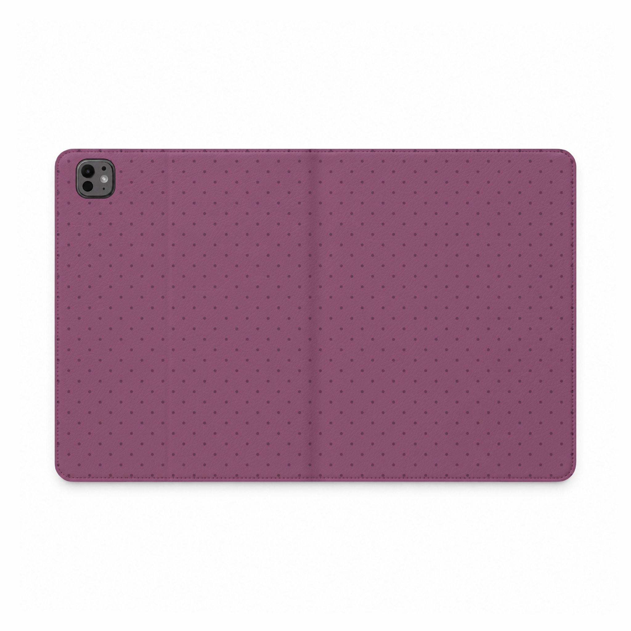 MAUVETTE POLKA DOTS IPAD TABLET FOLIO CASE