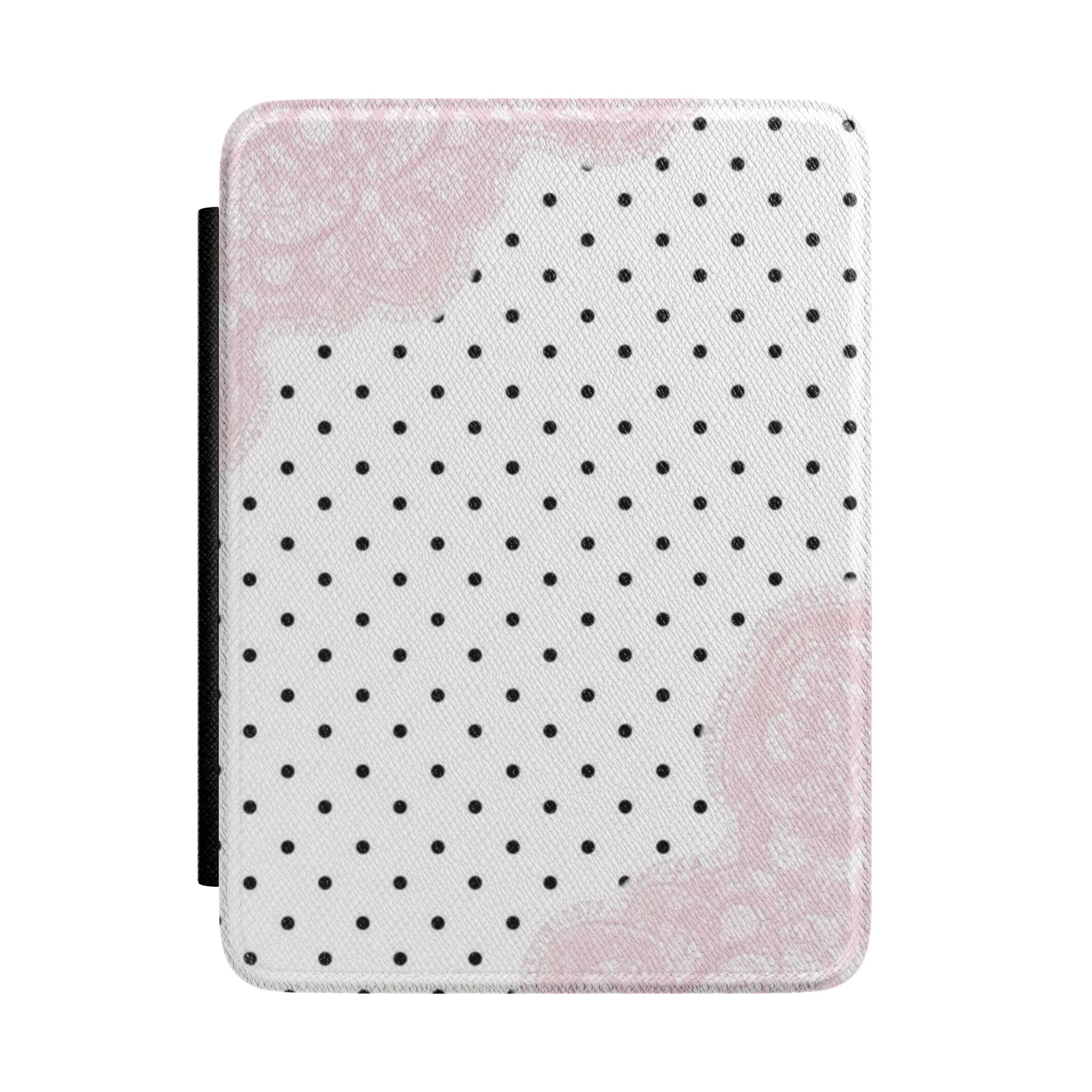 COQUETTE POLKA DOTS PINK LACE KINDLE CASE HARDCOVER