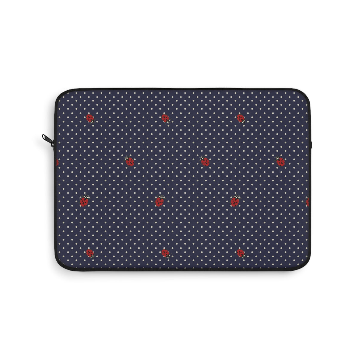NAVY BLUE POLKA DOTS MINI LADYBUGS KINDLE IPAD & LAPTOP SLEEVE