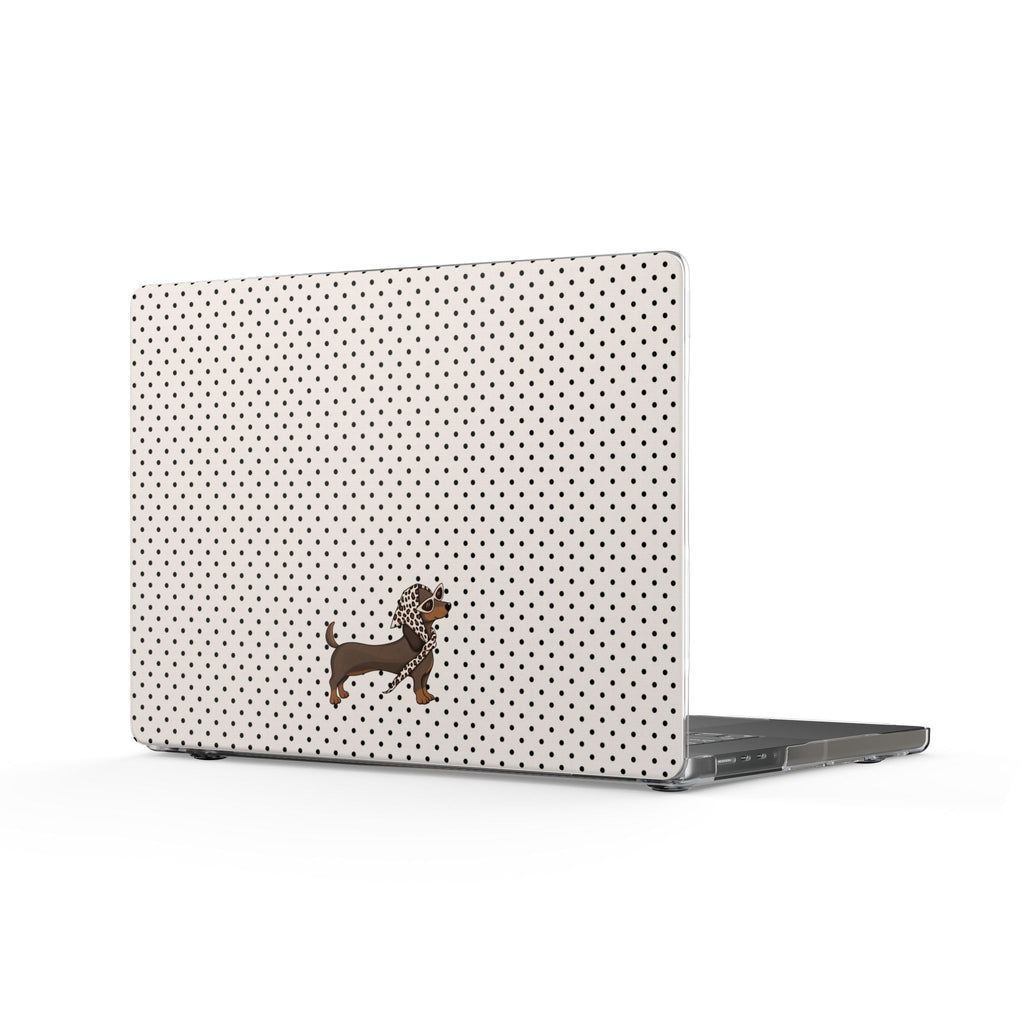 CLASSIC POLKA DOTS DACHSHUND MACBOOK COVERS