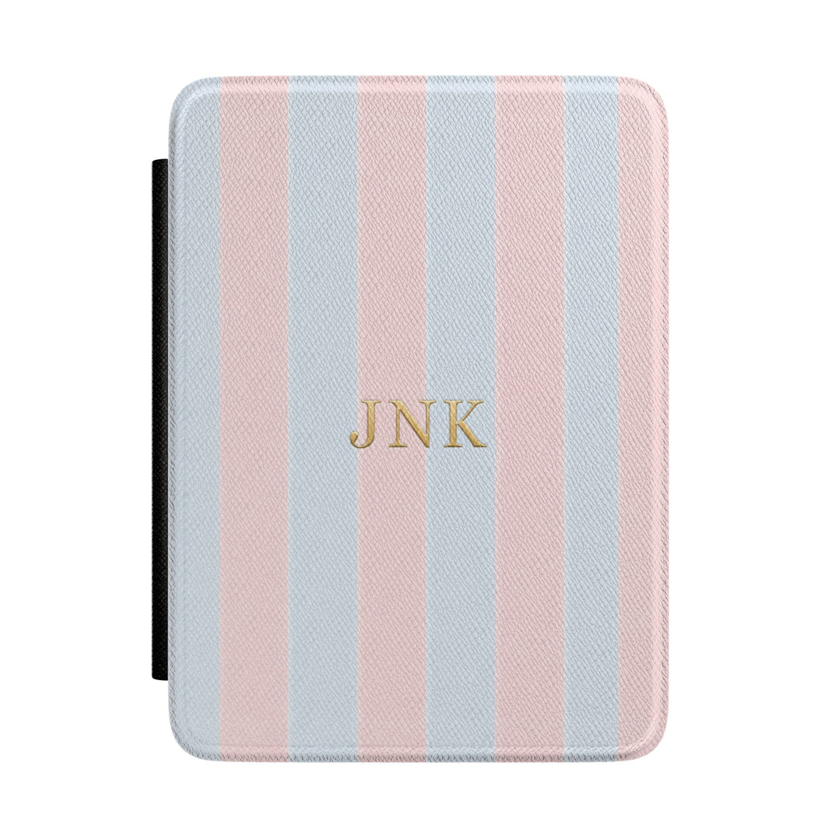 PERSONALIZED CUSTOM NAME PINK & BLUE STRIPES MONOGRAM INITIALS CASE HARDCOVER
