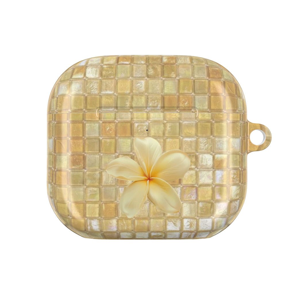 YELLOW MOSAIC FLOWER AIRPOD CASE