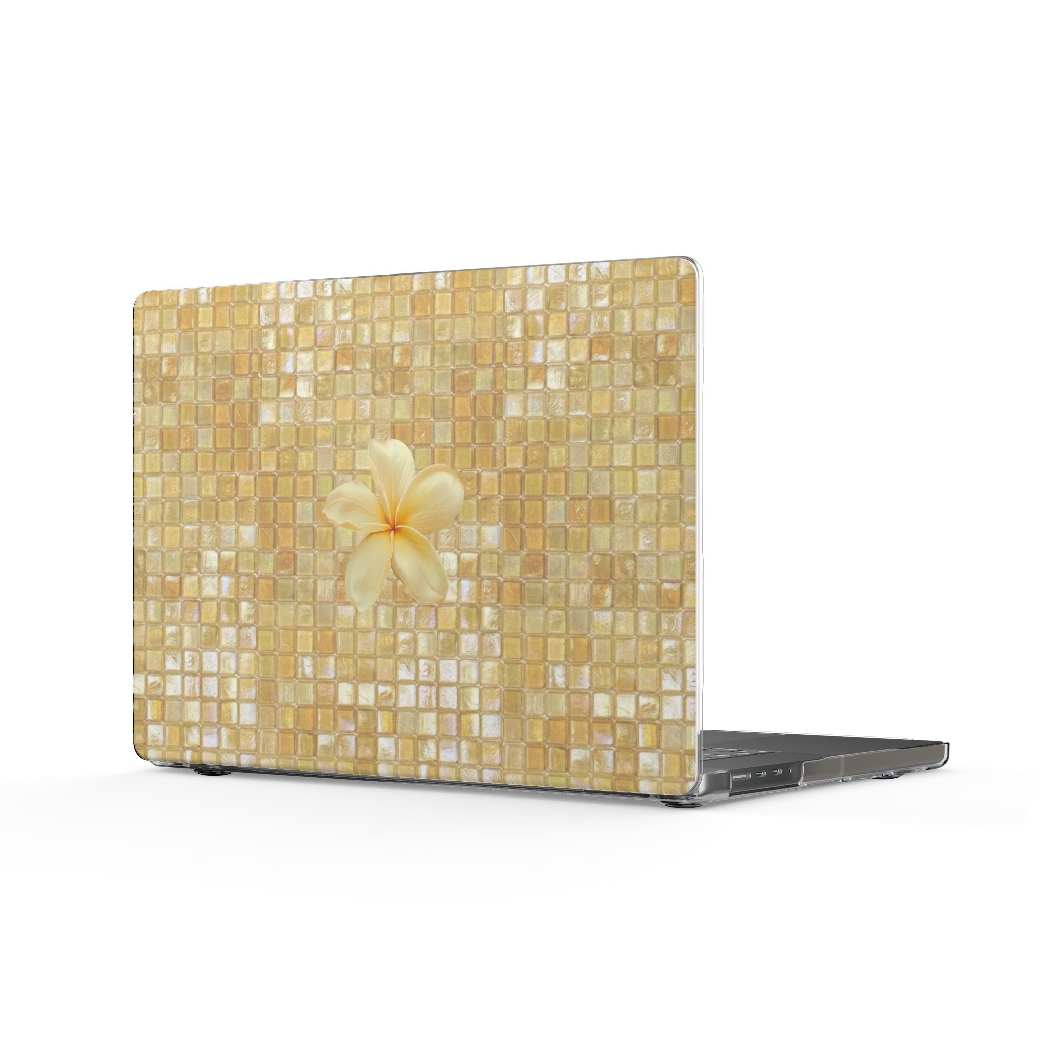 YELLOW MOSAIC FLOWER MACBOOK COVERS