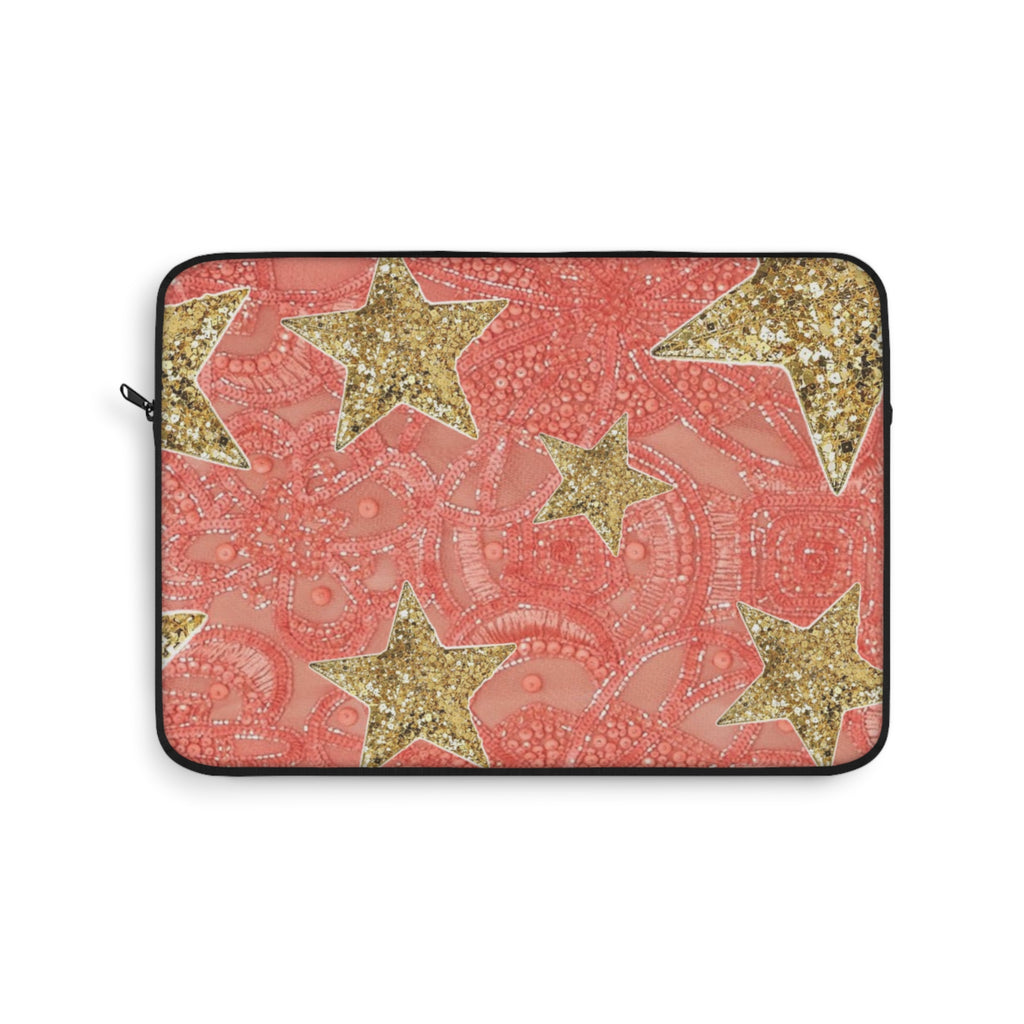 CORAL CRUSH EMBELLISHED GOLD KINDLE IPAD & LAPTOP SLEEVE