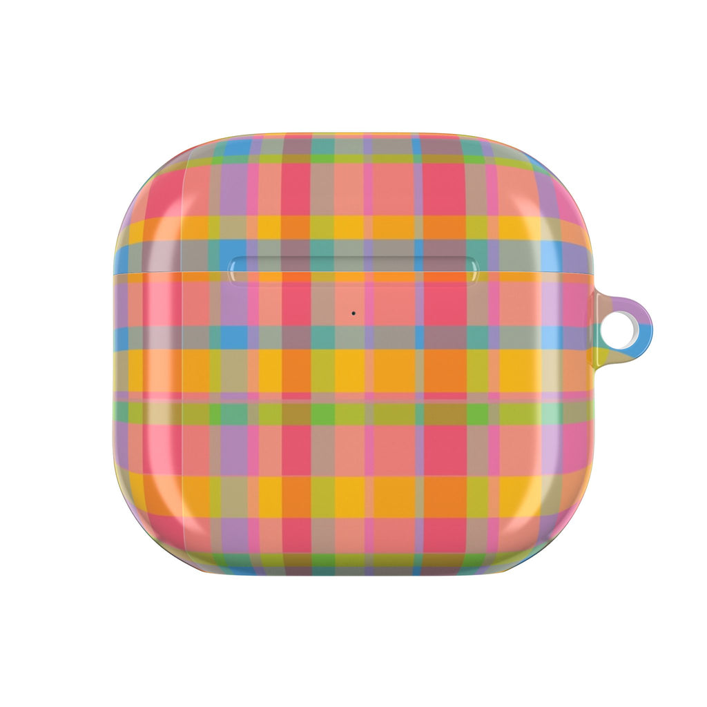 ORANGE SUNSET PLAID AIRPOD CASE