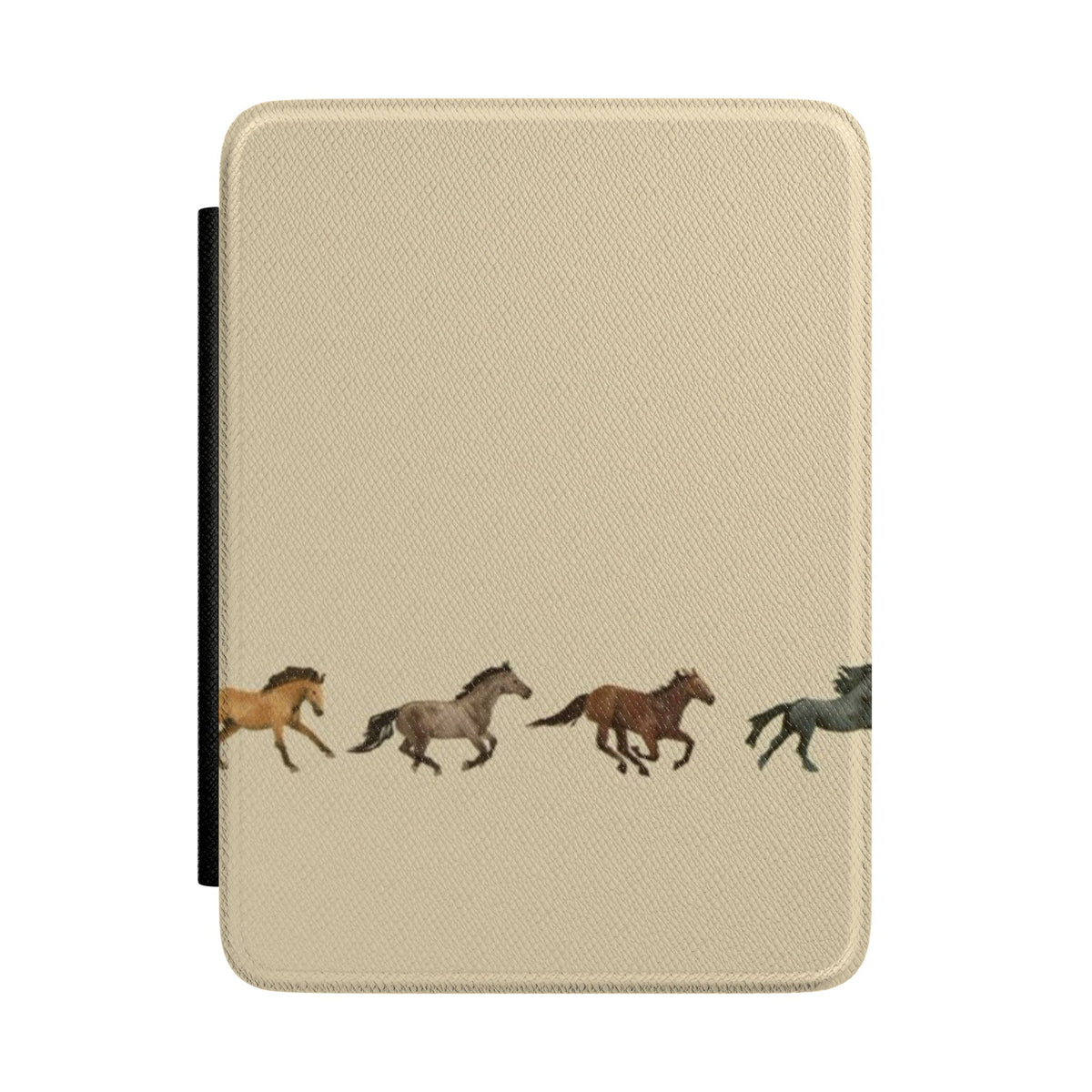 BEIGE MINIMALIST WESTERN HORSES KINDLE CASE HARDCOVER