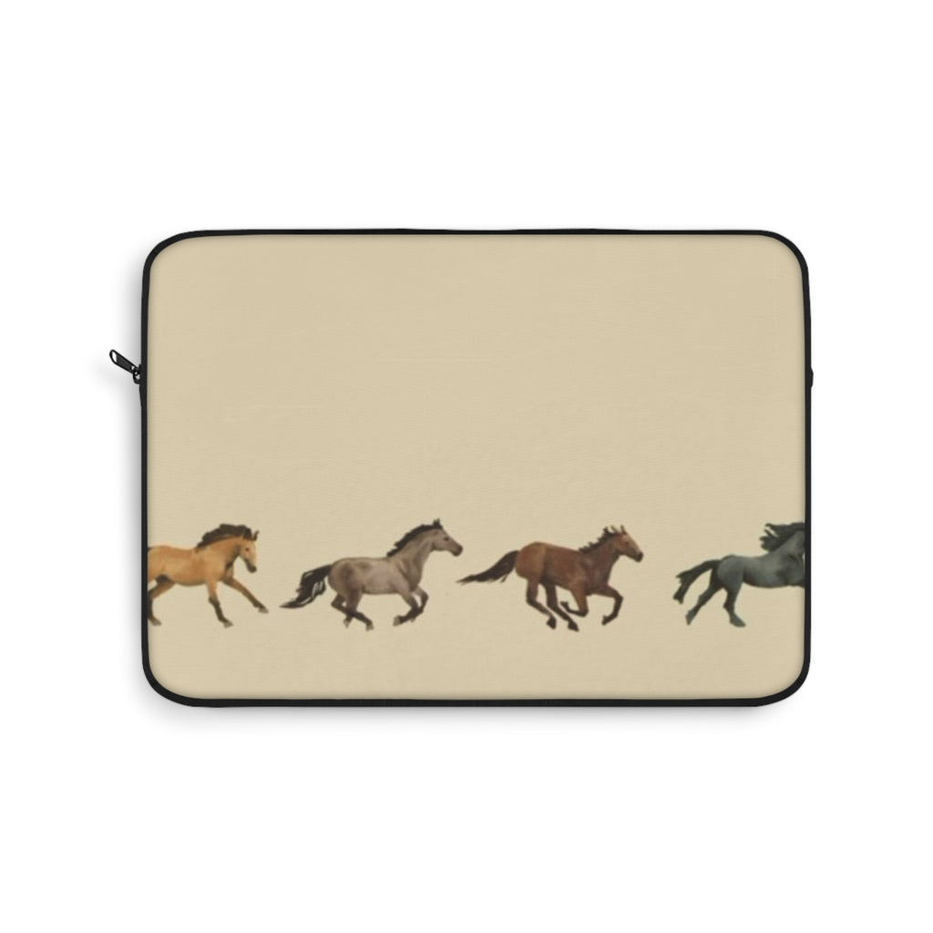 BEIGE MINIMALIST WESTERN HORSES KINDLE IPAD & LAPTOP SLEEVE