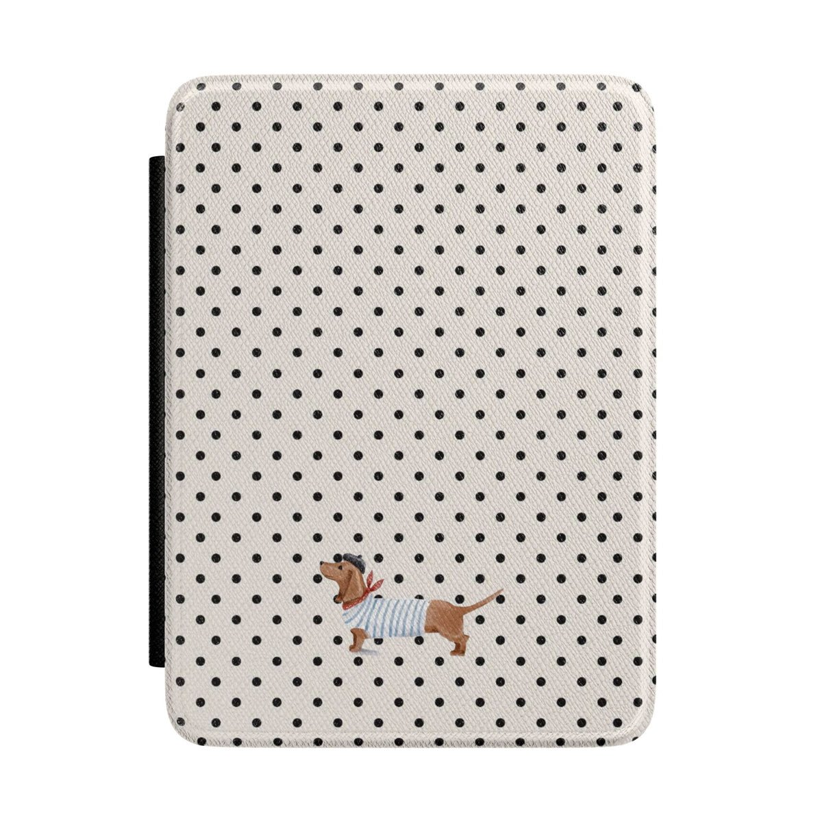 CLASSIC POLKA DOTS SAILOR DACHSHUND PUPPY KINDLE CASE HARDCOVER