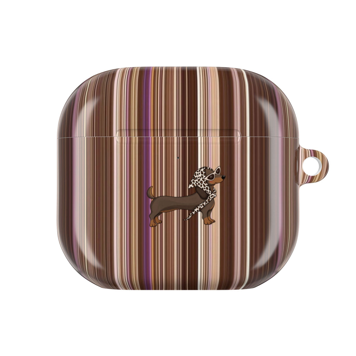 FALL STRIPES DACHSHUND AIRPOD CASE