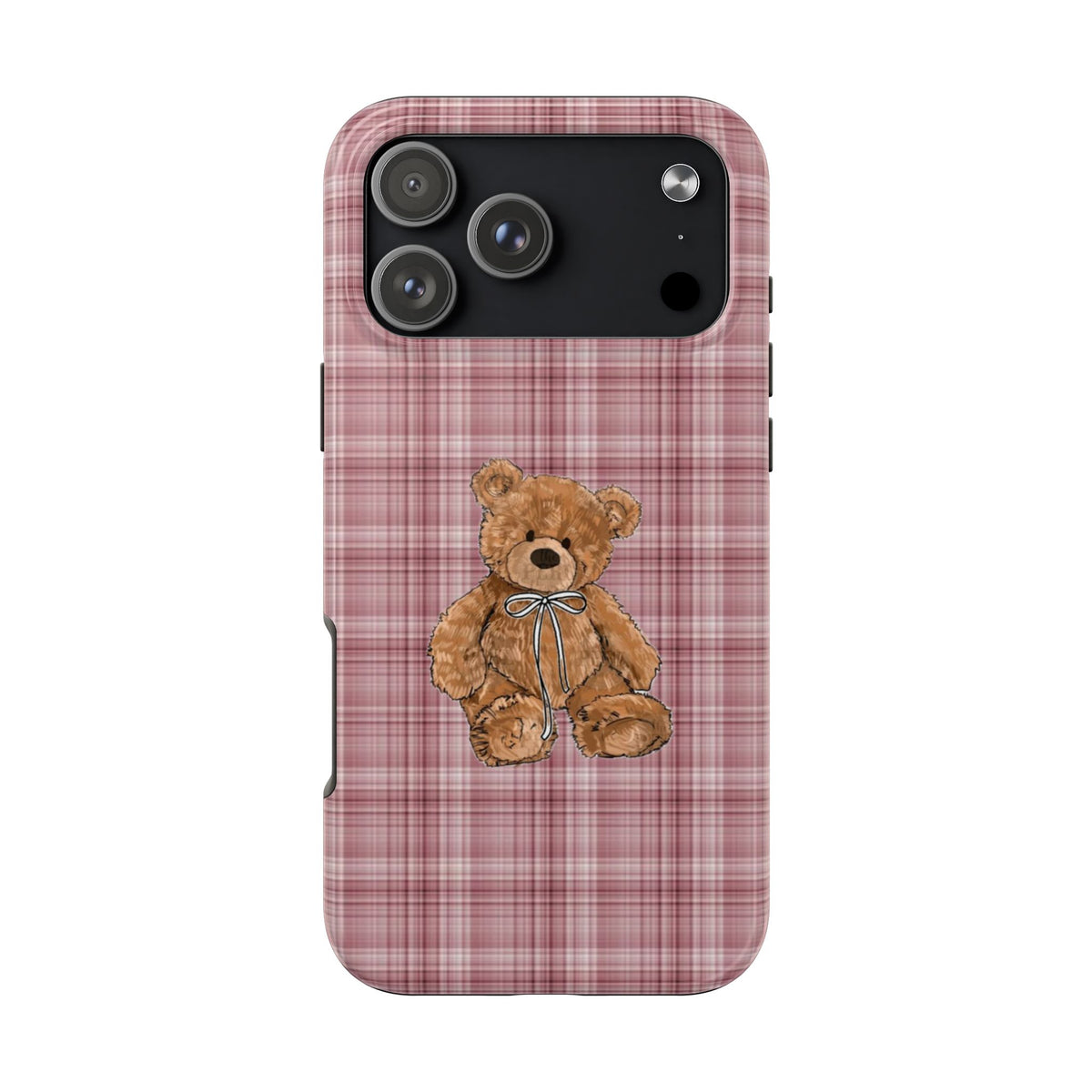 ROSEWOOD PLAID TEDDY BEAR PHONE CASE