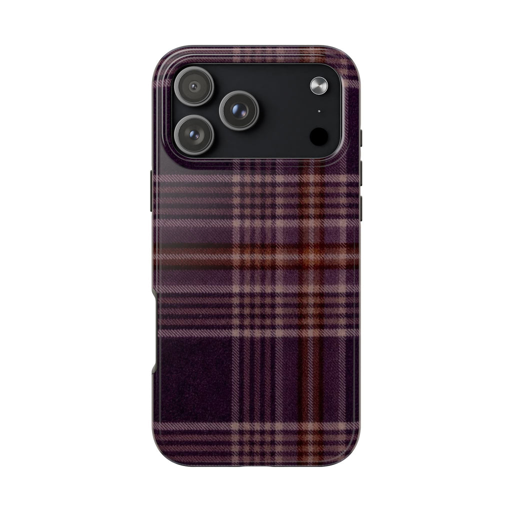 PLUM HARVEST FALL PLAID PHONE CASE