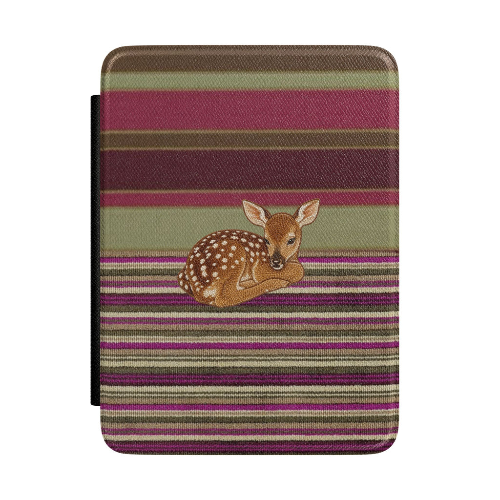 AUTUMN STRIPES DEER KINDLE CASE HARDCOVER