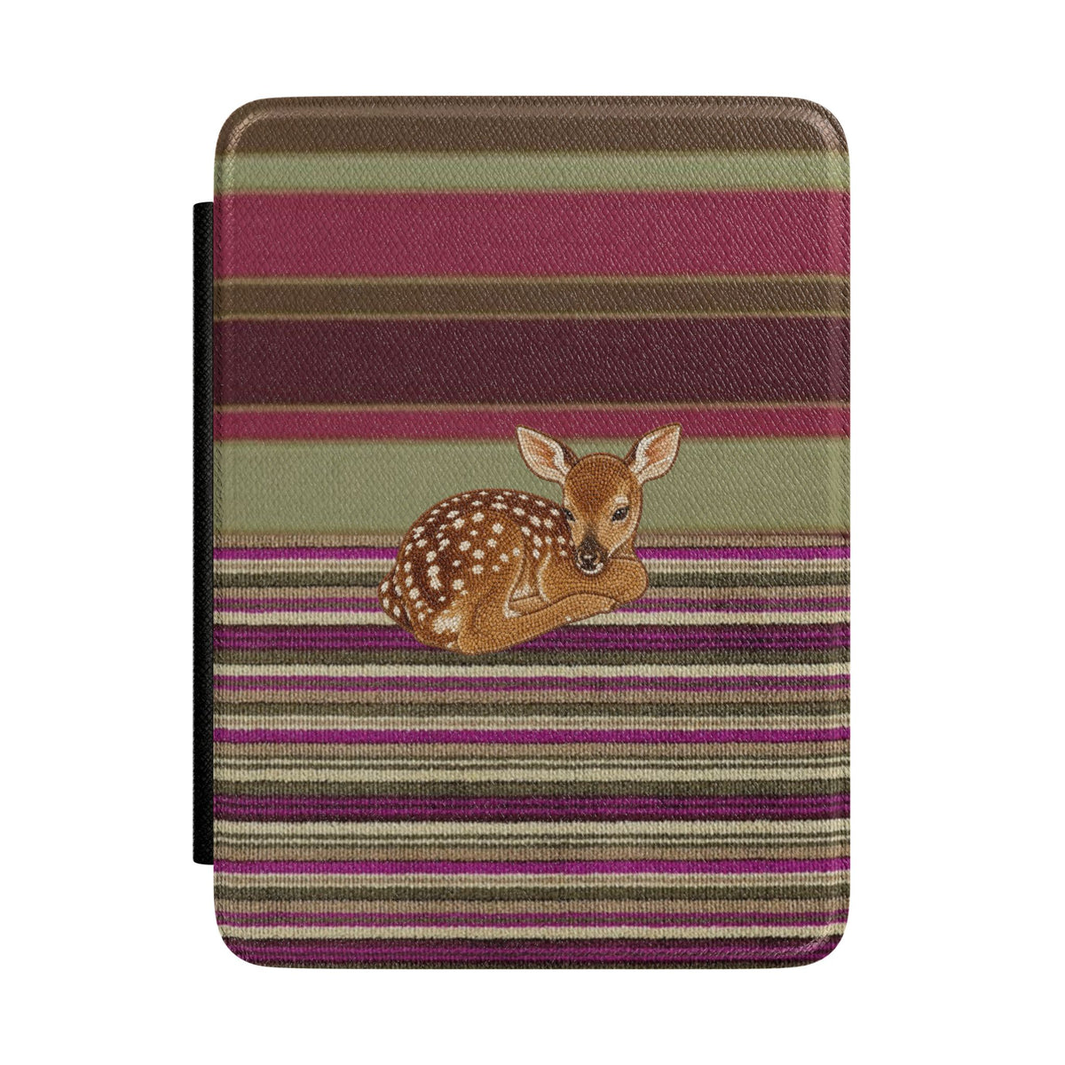 AUTUMN STRIPES DEER KINDLE CASE HARDCOVER