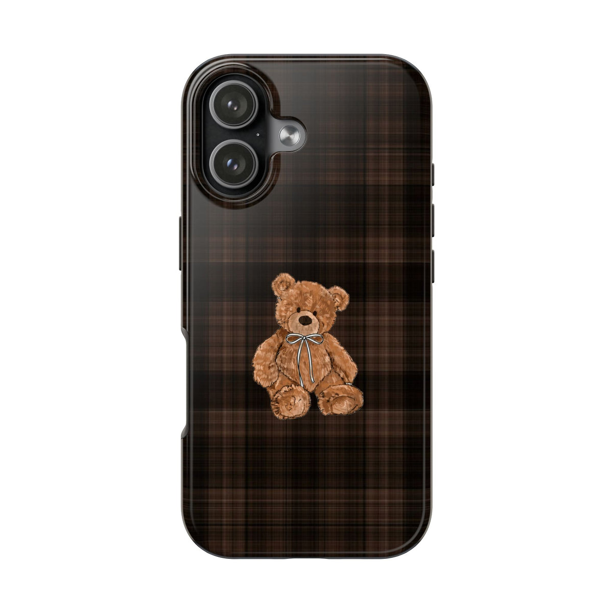 BROWNSTONE PLAID TEDDY BEAR PHONE CASE