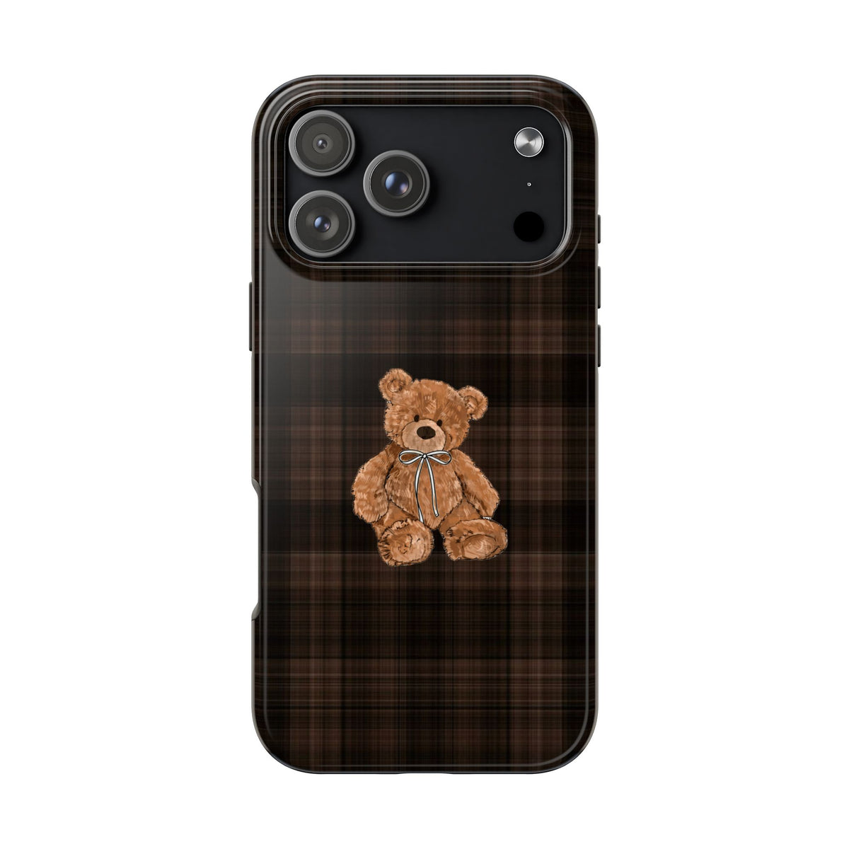 BROWNSTONE PLAID TEDDY BEAR PHONE CASE