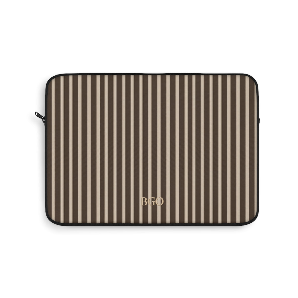 PERSONALIZED BROWN CLASSIC STRIPES INITIALS NAME KINDLE IPAD & LAPTOP SLEEVE