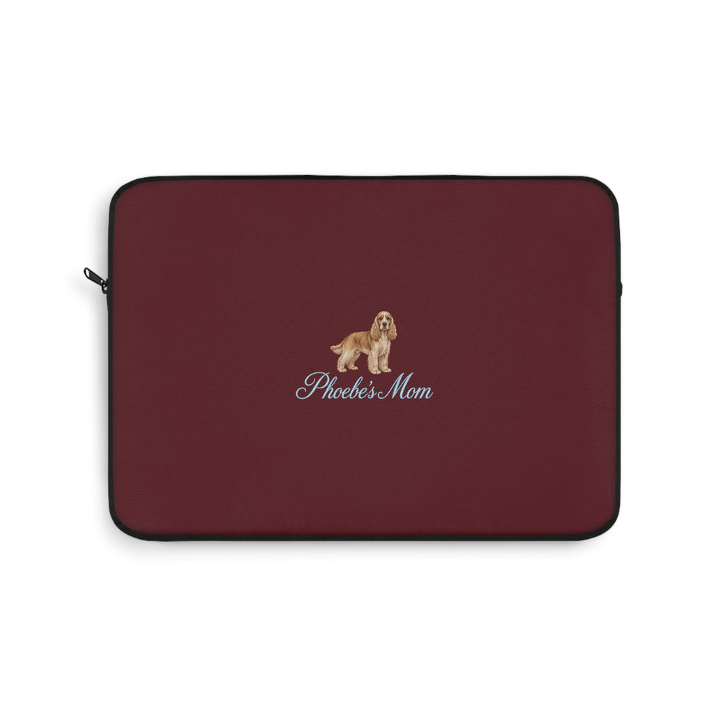 PERSONALIZED CHERRY RED SPANIEL DOG MOM CUSTOM NAME KINDLE IPAD & LAPTOP SLEEVE