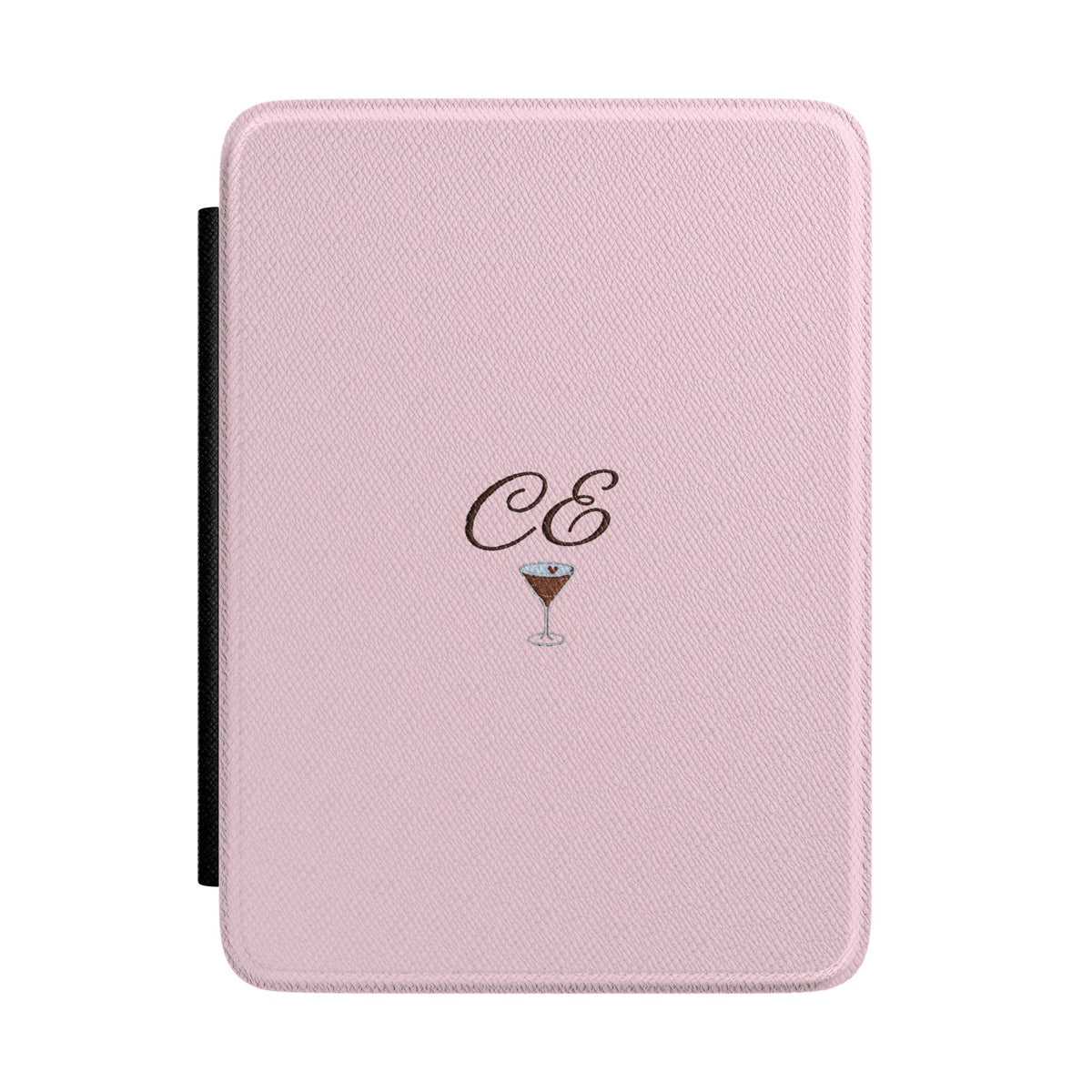 PERSONALIZED PINK MONOGRAM INITIALS ESPRESSO MARTINI CUSTOM NAME KINDLE CASE HARDCOVER