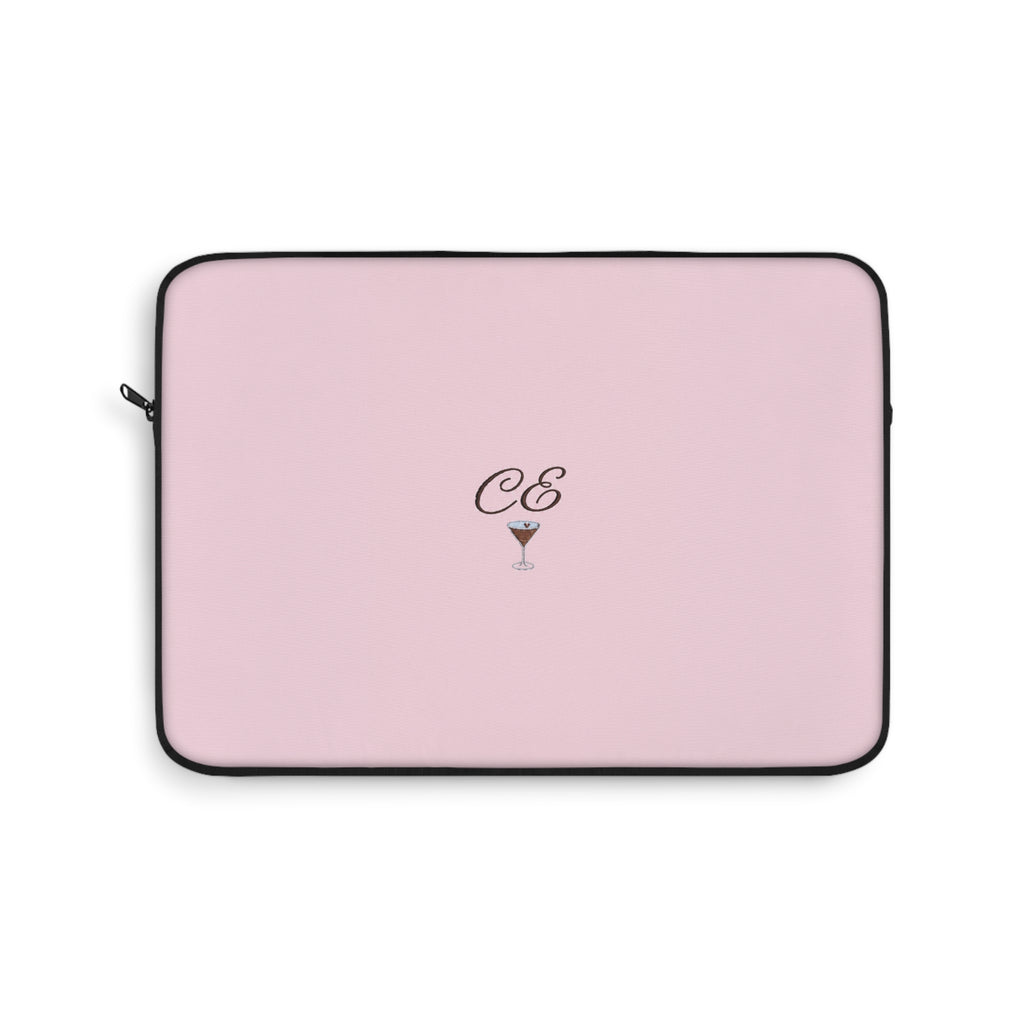 PERSONALIZED PINK MONOGRAM INITIALS ESPRESSO MARTINI CUSTOM NAME KINDLE IPAD & LAPTOP SLEEVE