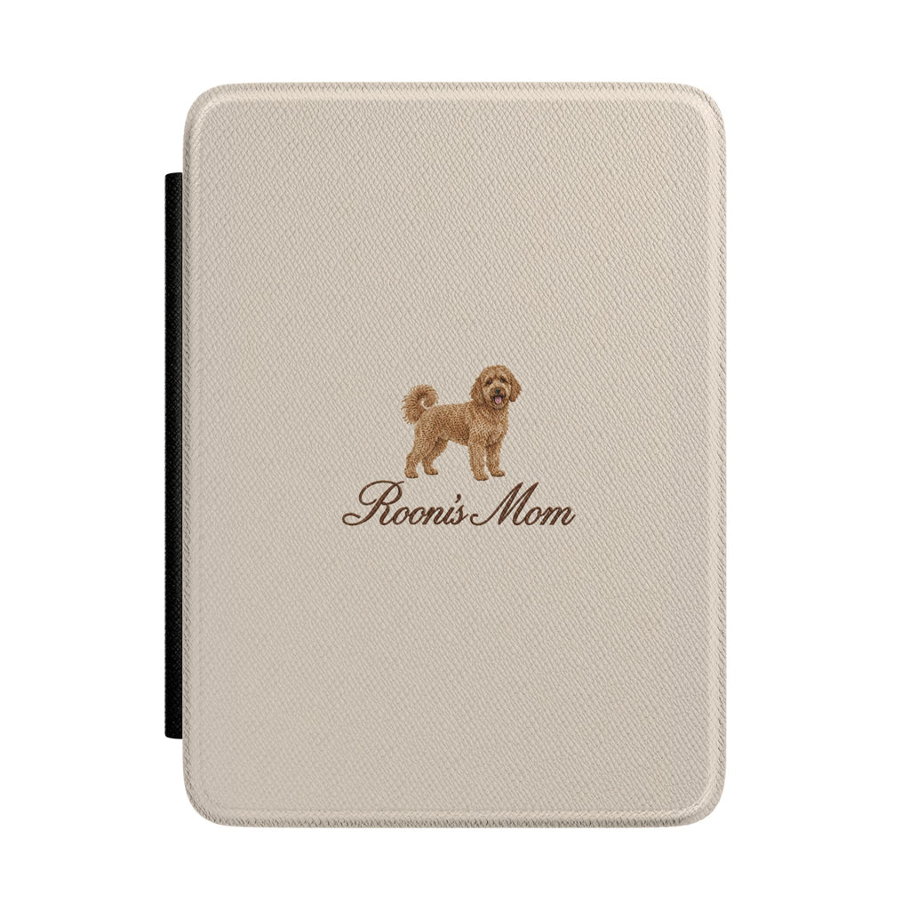 PERSONALIZED BEIGE GOLDENDOODLE DOG MOM CUSTOM NAME KINDLE CASE HARDCOVER