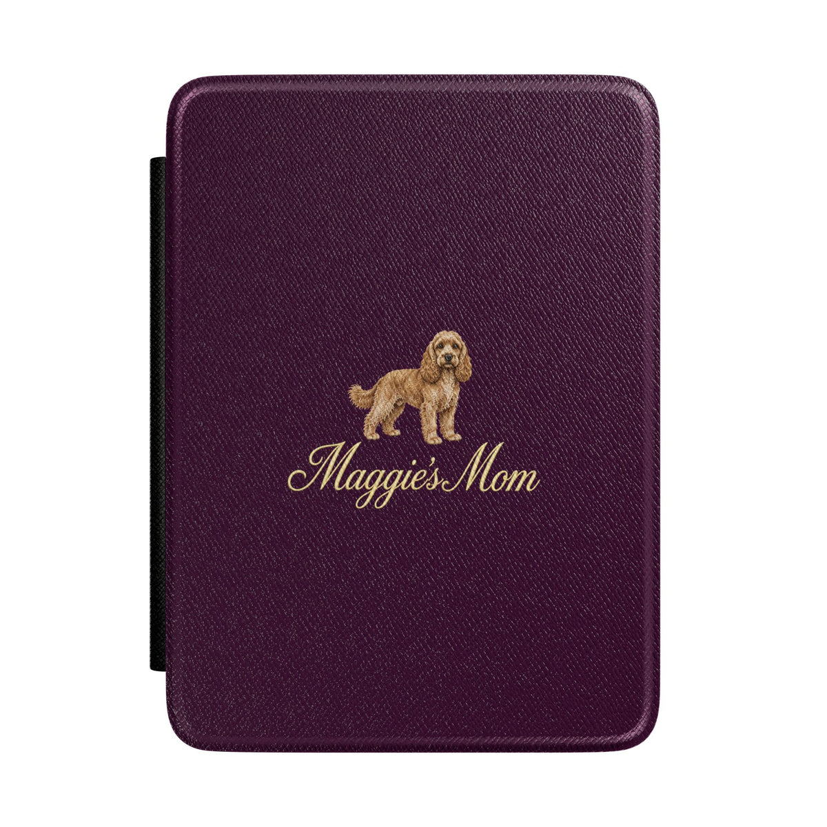 PERSONALIZED DEEP PURPLE COCKAPOO DOG MOM CUSTOM NAME KINDLE CASE HARDCOVER