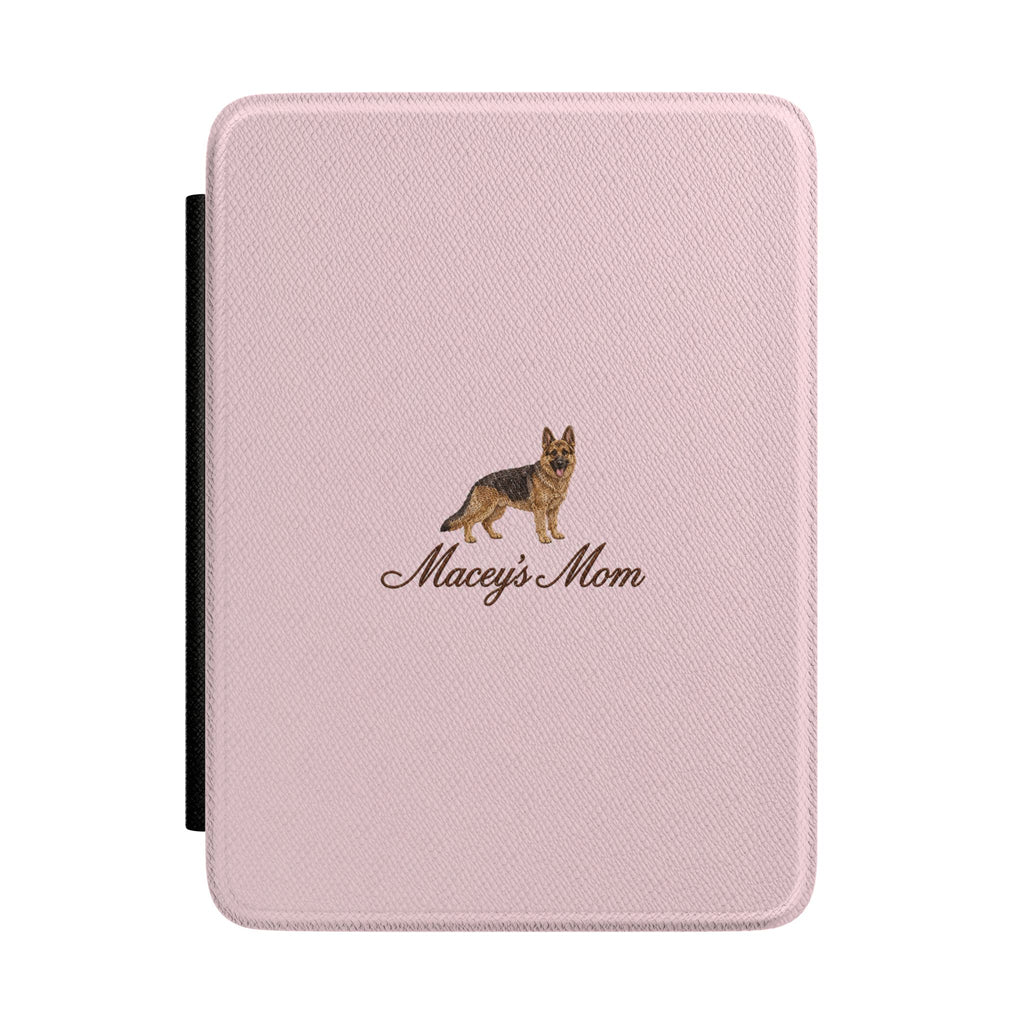 PERSONALIZED BABY PINK GERMAN SHEPHERD DOG MOM CUSTOM NAME KINDLE CASE HARDCOVER