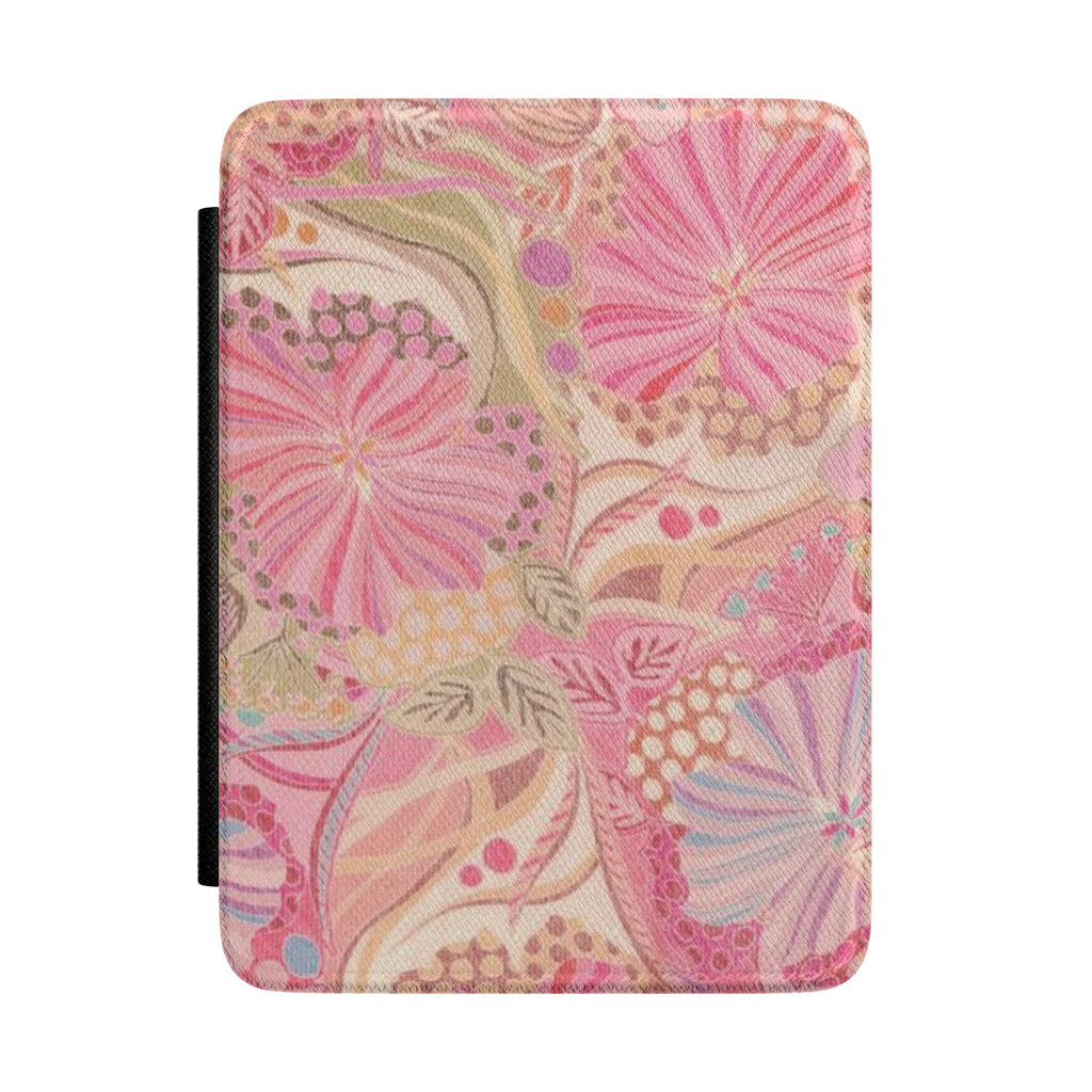 ROSEY REVERIE PINK FLORAL WHIMSY KINDLE CASE HARDCOVER