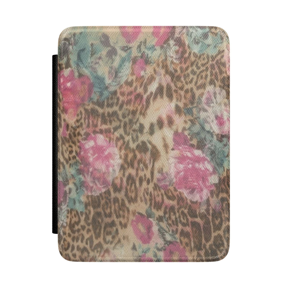 VINTAGE LEOPARD FLORAL KINDLE CASE HARDCOVER