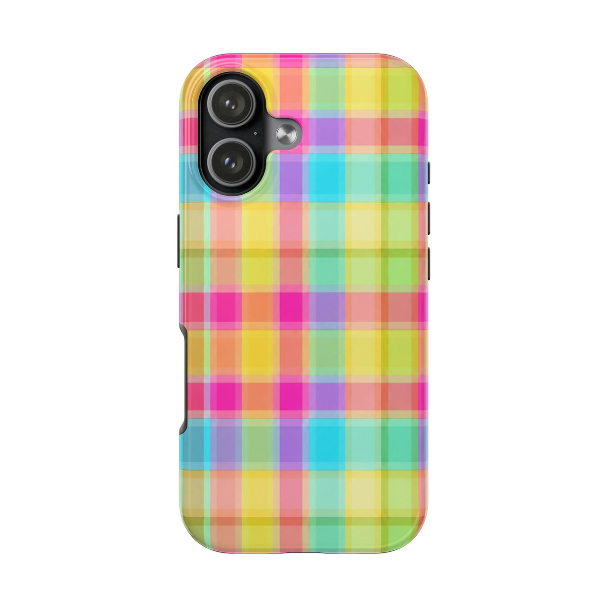 SWEET TART RAINBOW PLAID PHONE CASE