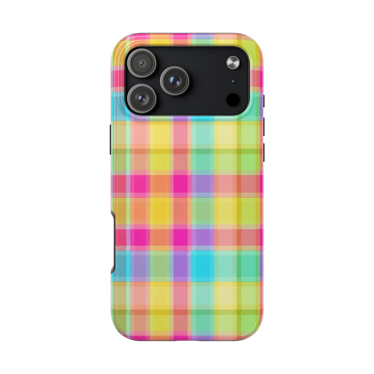 SWEET TART RAINBOW PLAID PHONE CASE