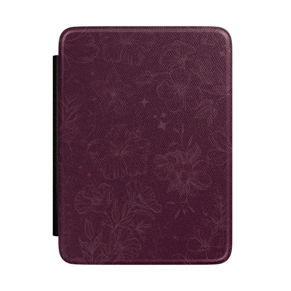 BURGUNDY AMOUR FLORAL KINDLE CASE HARDCOVER