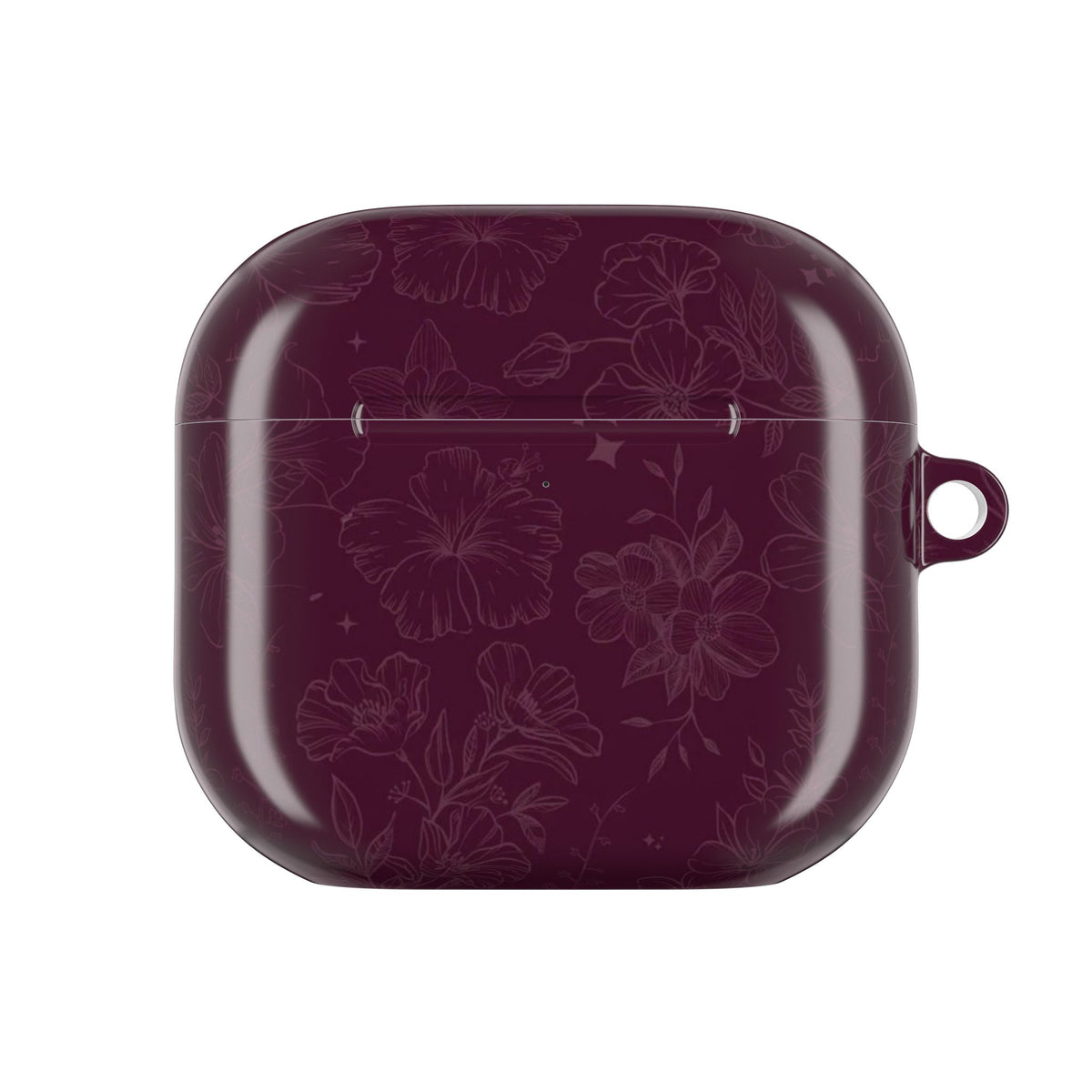BURGUNDY AMOUR FLORAL AIRPOD CASE